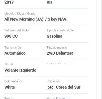 2017 Kia All New Morning