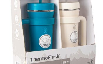 Juego de 2 Vasos ThermoFlask con Pajita – 32oz