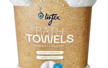 toallas de baño blancas marca Liztex.
