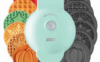 Mini wafflera marca Dash placas intercambiables
